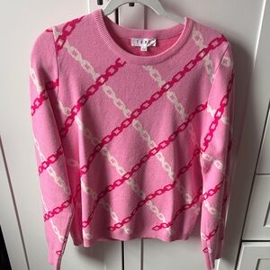 THML Pink and White Chain Pattern Sweater
